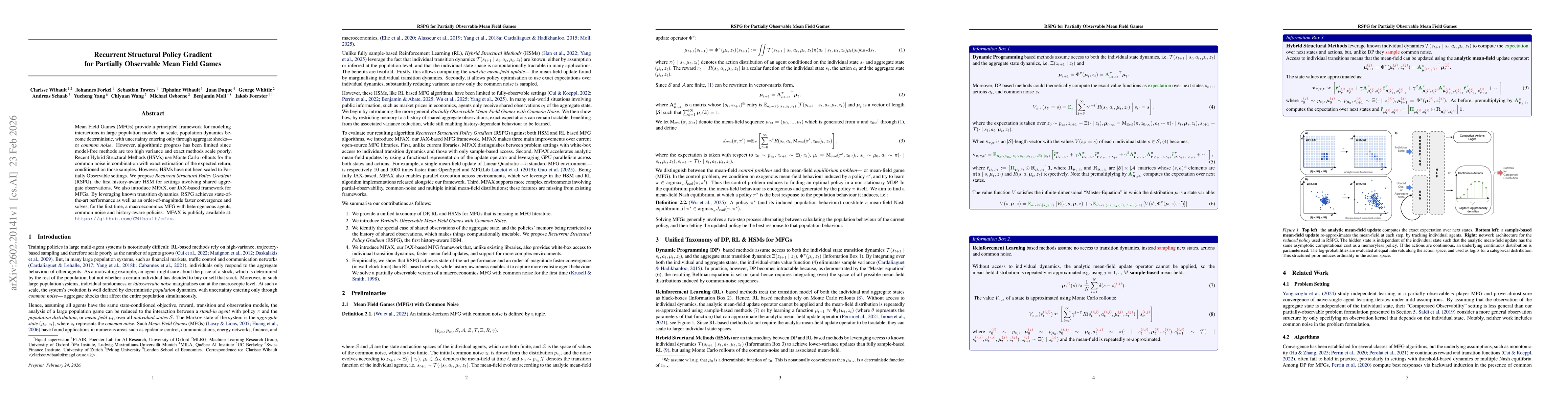 Thumbnail for Recurrent Structural Policy Gradient for Partially Observable Mean Field Games