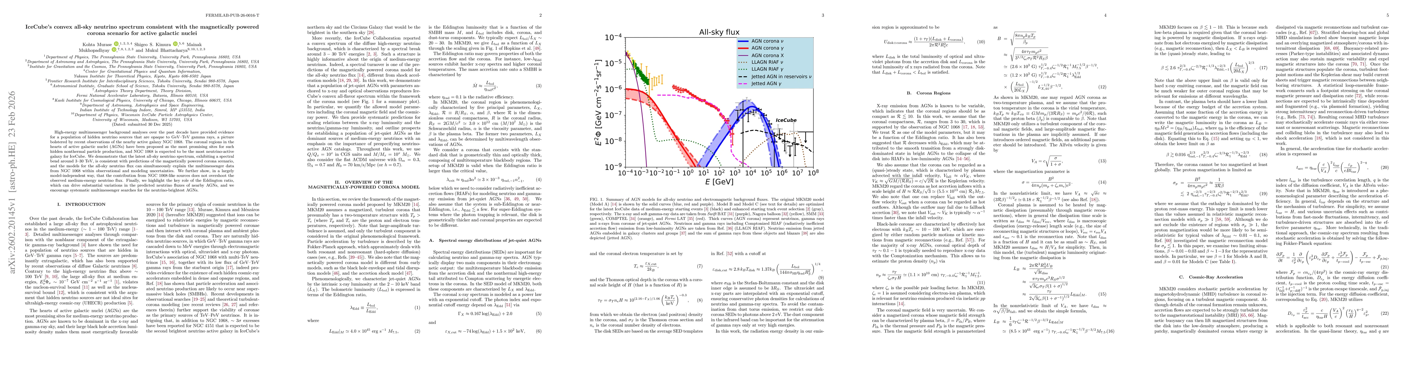 Thumbnail for IceCube's convex all-sky neutrino spectrum consistent with the magnetically powered corona scenario for active galactic nuclei