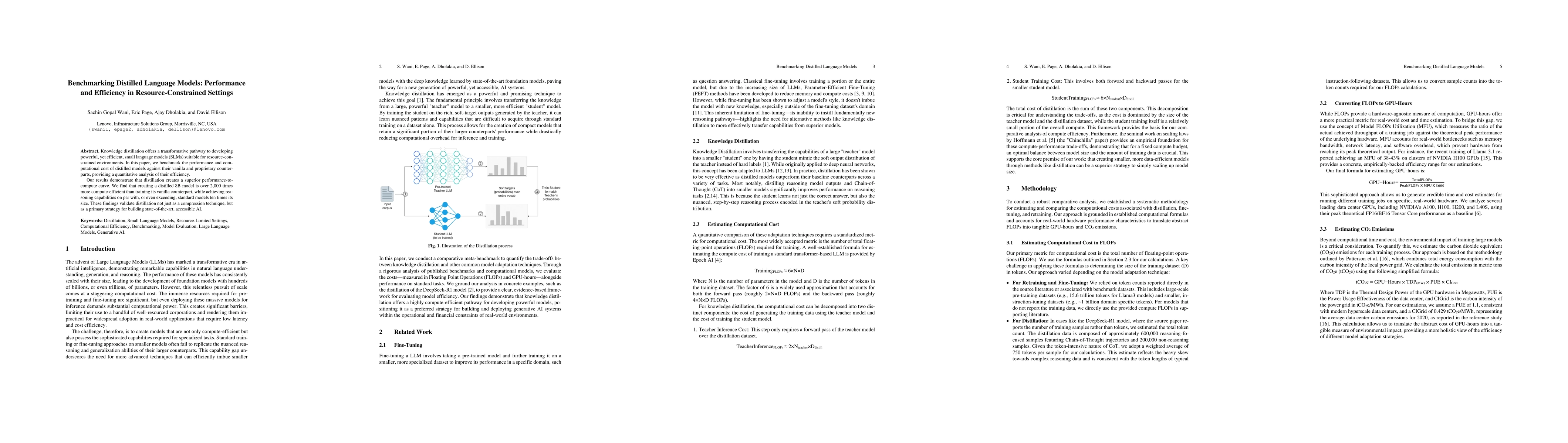 Thumbnail for Benchmarking Distilled Language Models: Performance and Efficiency in Resource-Constrained Settings