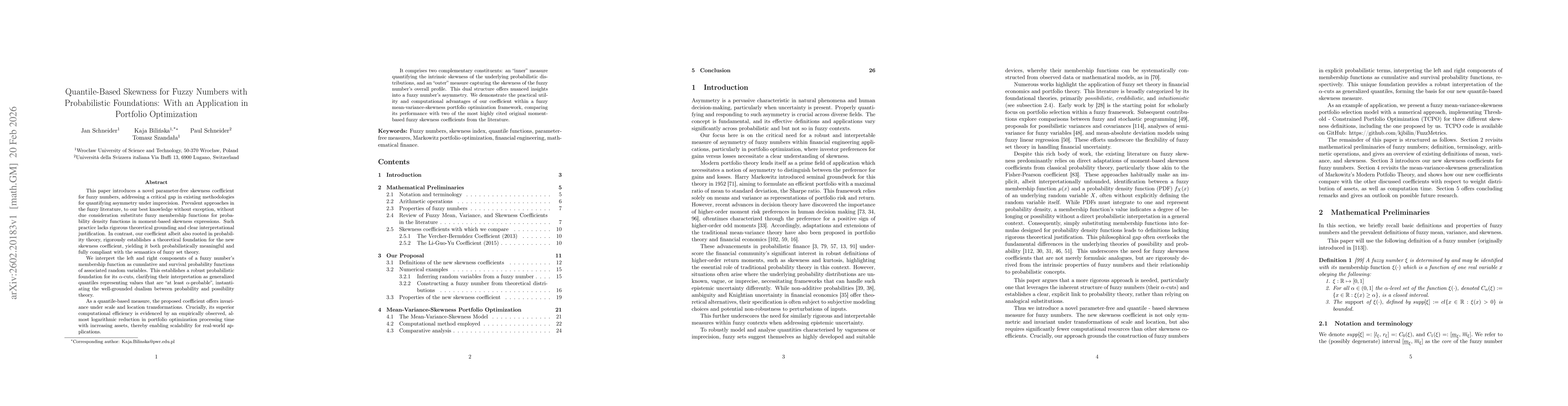 Thumbnail for Quantile-Based Skewness for Fuzzy Numbers with Probabilistic Foundations: With an Application in Portfolio Optimization