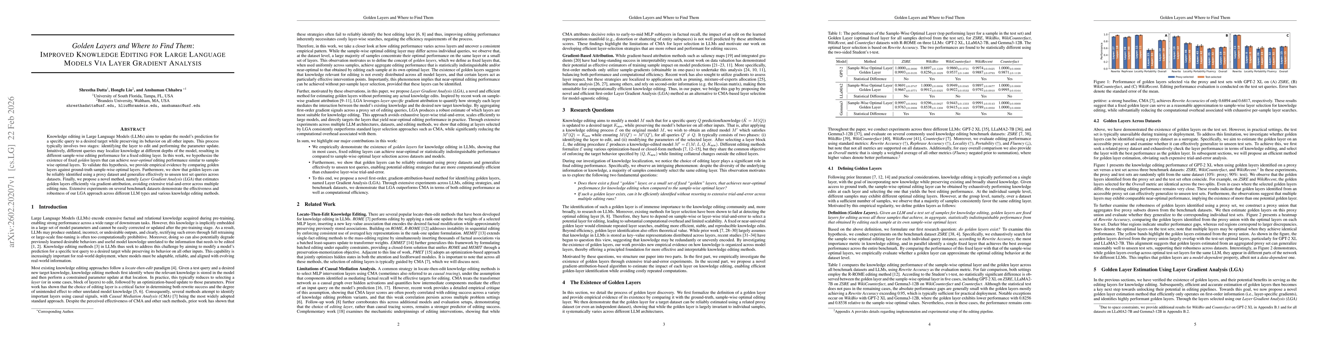 Thumbnail for Golden Layers and Where to Find Them: Improved Knowledge Editing for Large Language Models Via Layer Gradient Analysis