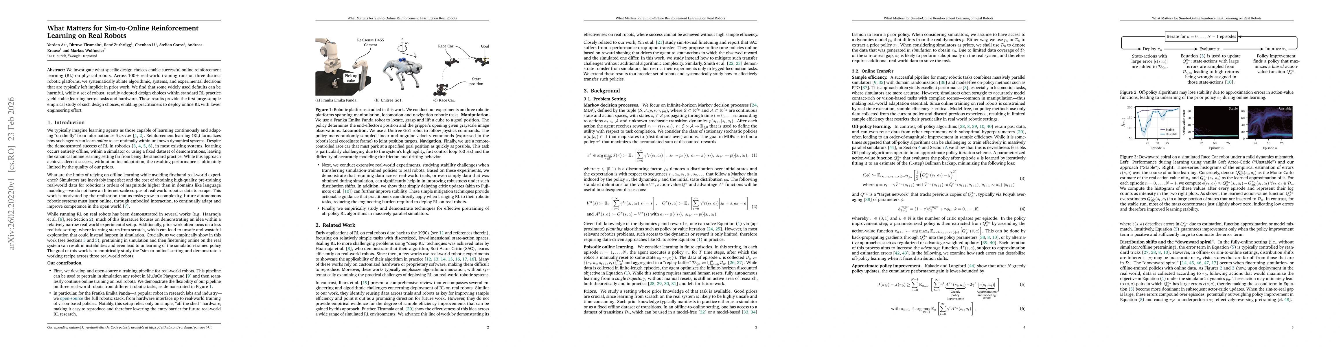Thumbnail for What Matters for Simulation to Online Reinforcement Learning on Real Robots
