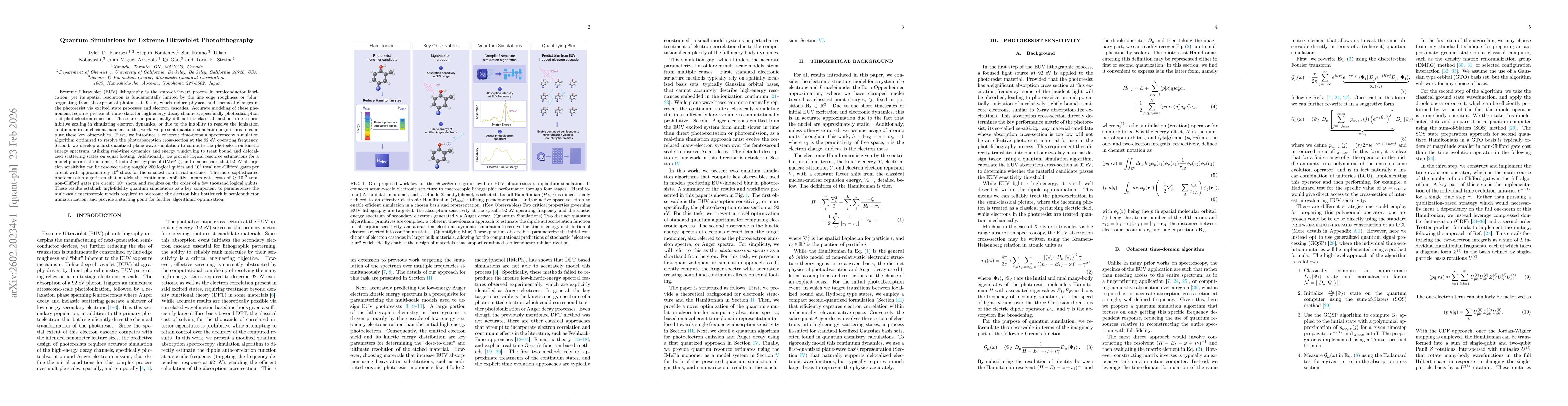 Thumbnail for Quantum Simulations for Extreme Ultraviolet Photolithography