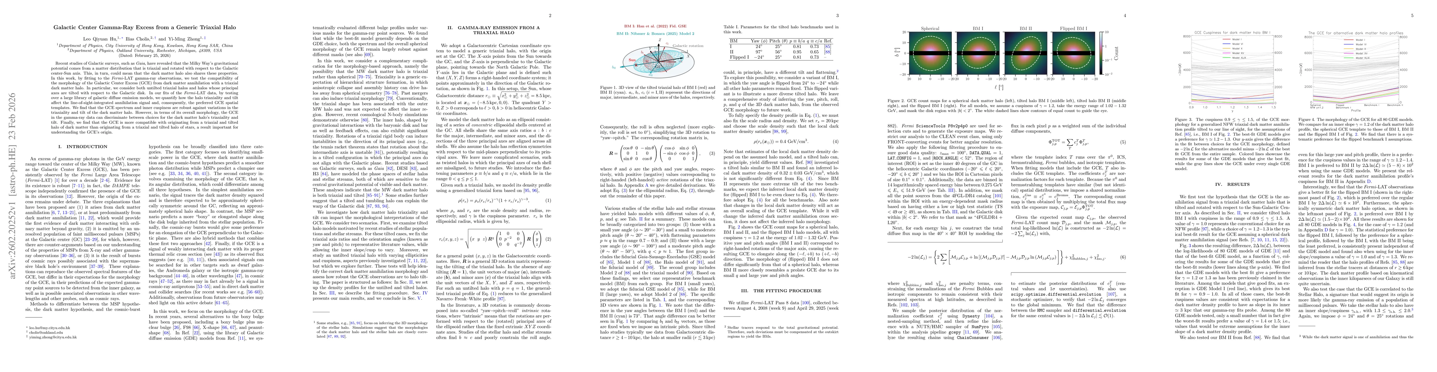 Thumbnail for Galactic Center Gamma-Ray Excess from a Generic Triaxial Halo