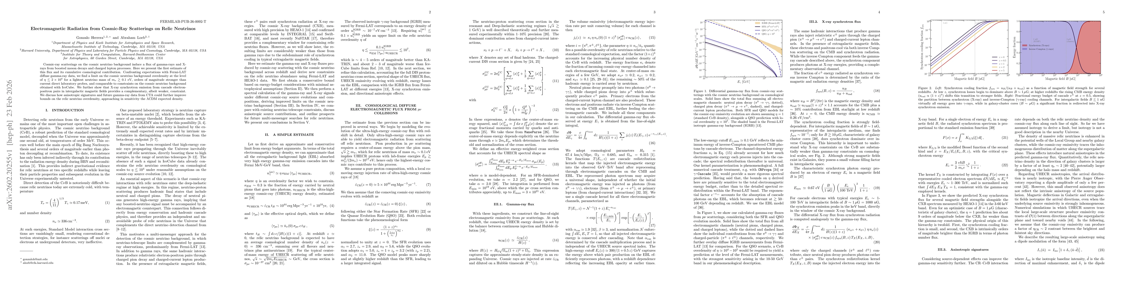 Thumbnail for Electromagnetic Radiation from Cosmic-Ray Scatterings on Relic Neutrinos