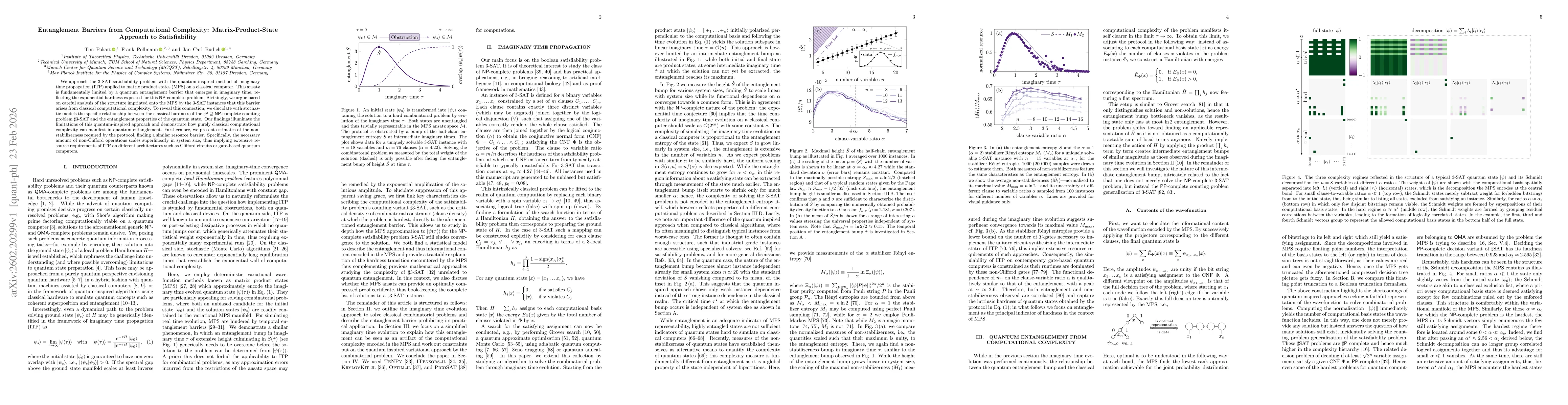 Thumbnail for Entanglement Barriers from Computational Complexity: Matrix-Product-State Approach to Satisfiability