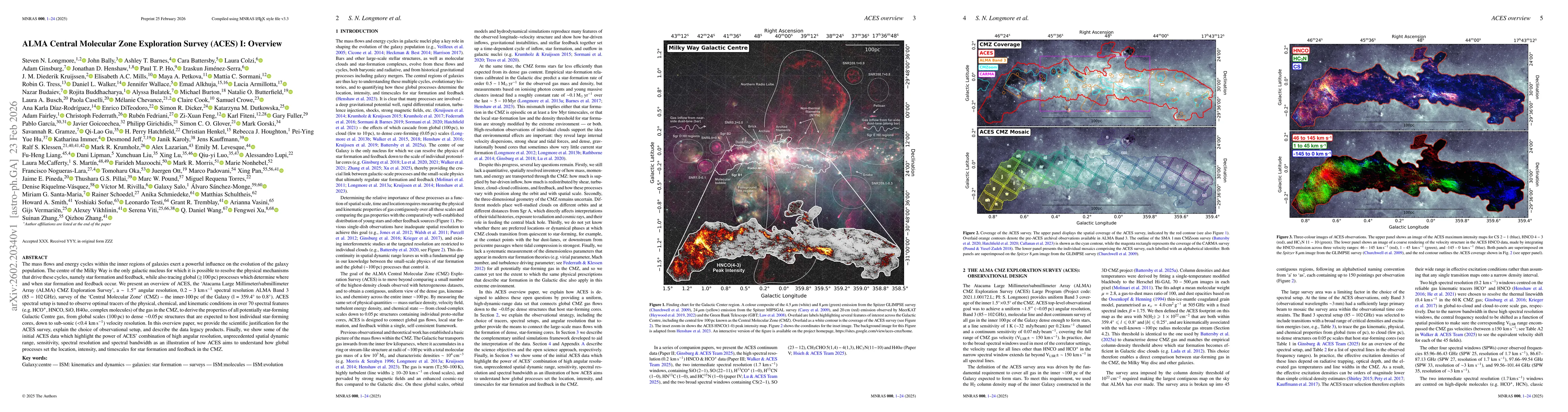 Thumbnail for ALMA Central Molecular Zone Exploration Survey (ACES) I: Overview