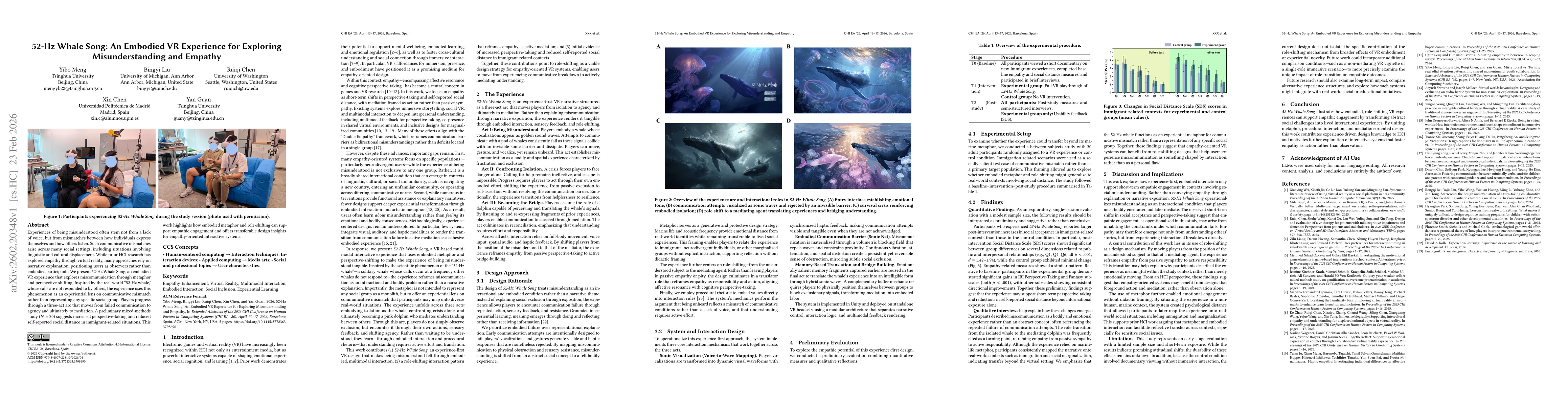 Thumbnail for 52-Hz Whale Song: An Embodied VR Experience for Exploring Misunderstanding and Empathy