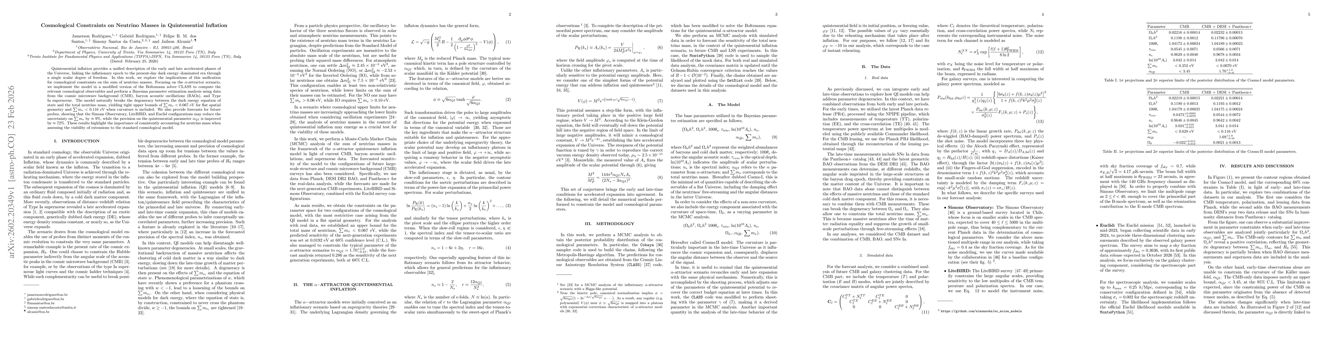 Thumbnail for Cosmological Constraints on Neutrino Masses in Quintessential Inflation