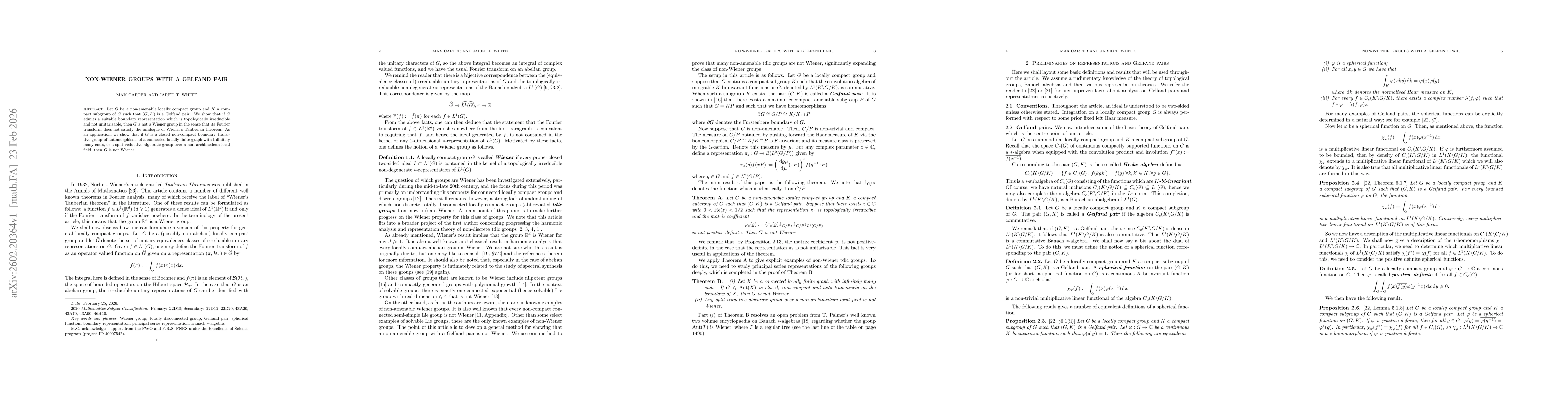 Thumbnail for Non-Wiener groups with a Gelfand pair