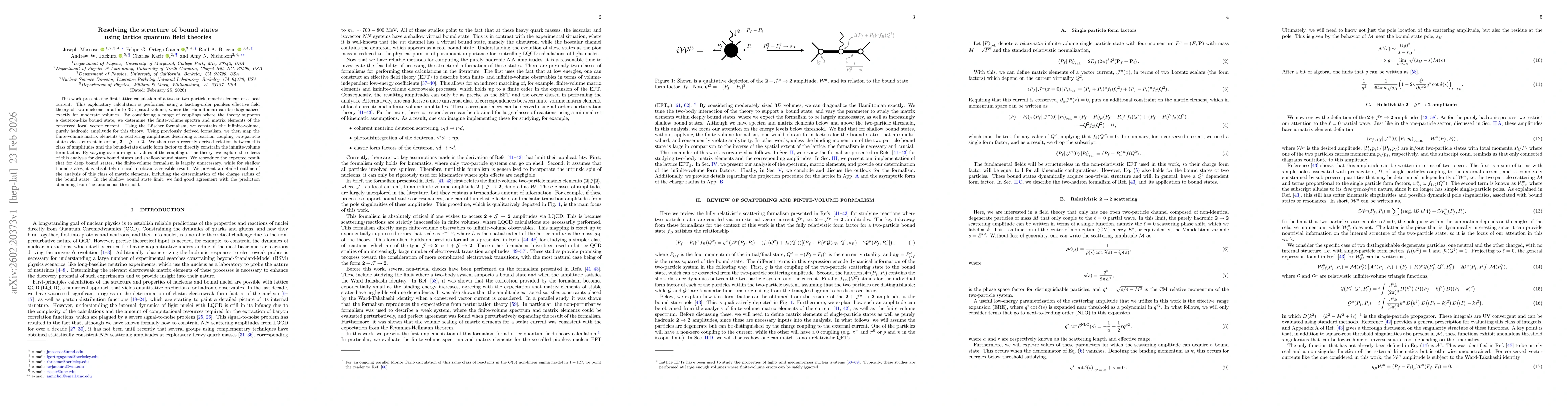 Thumbnail for Resolving the structure of bound states using lattice quantum field theories