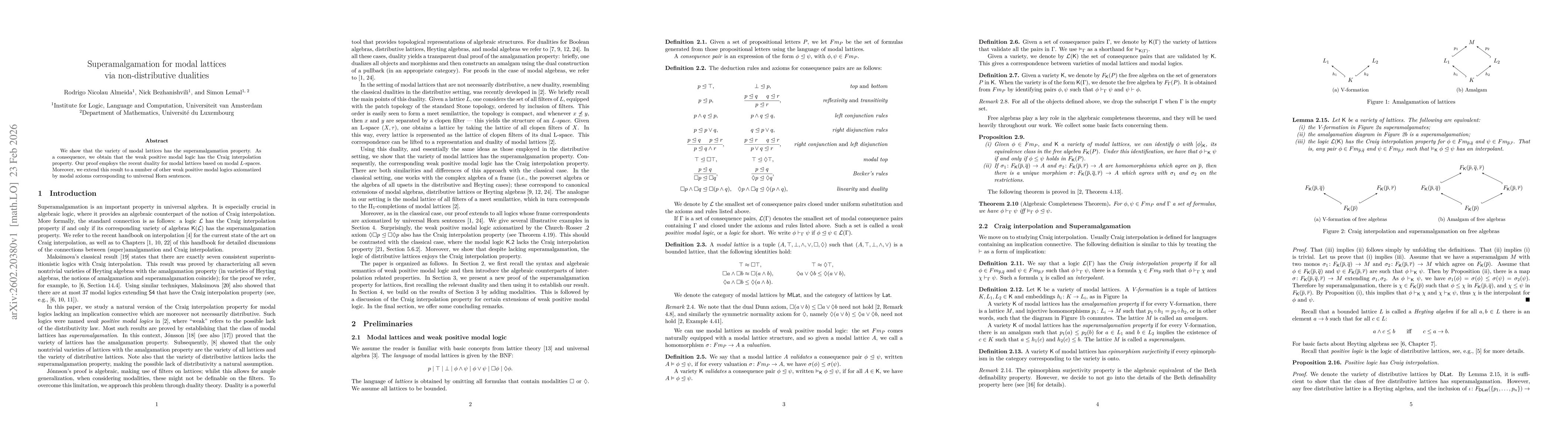 Thumbnail for Superamalgamation for modal lattices via non-distributive dualities