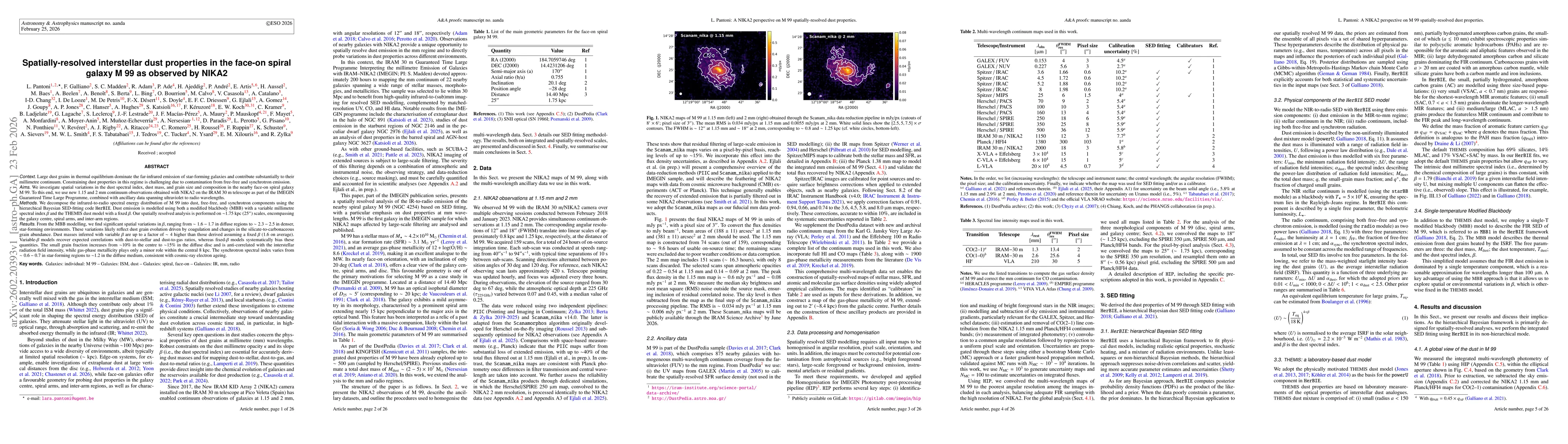 Thumbnail for Spatially-resolved interstellar dust properties in the face-on spiral galaxy M 99 as observed by NIKA2