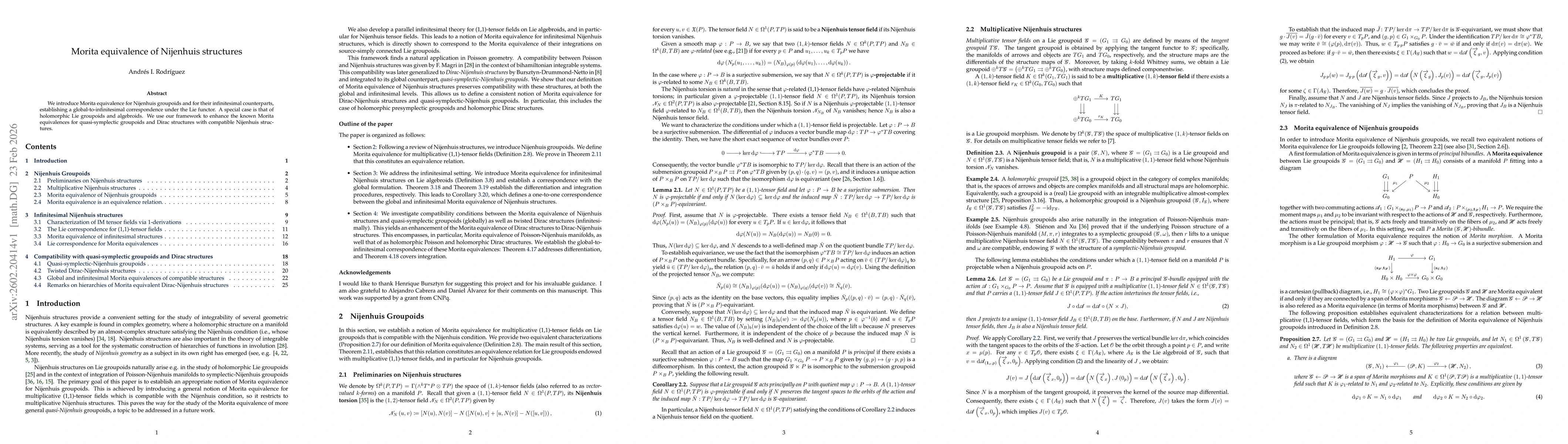 Thumbnail for Morita equivalence of Nijenhuis structures