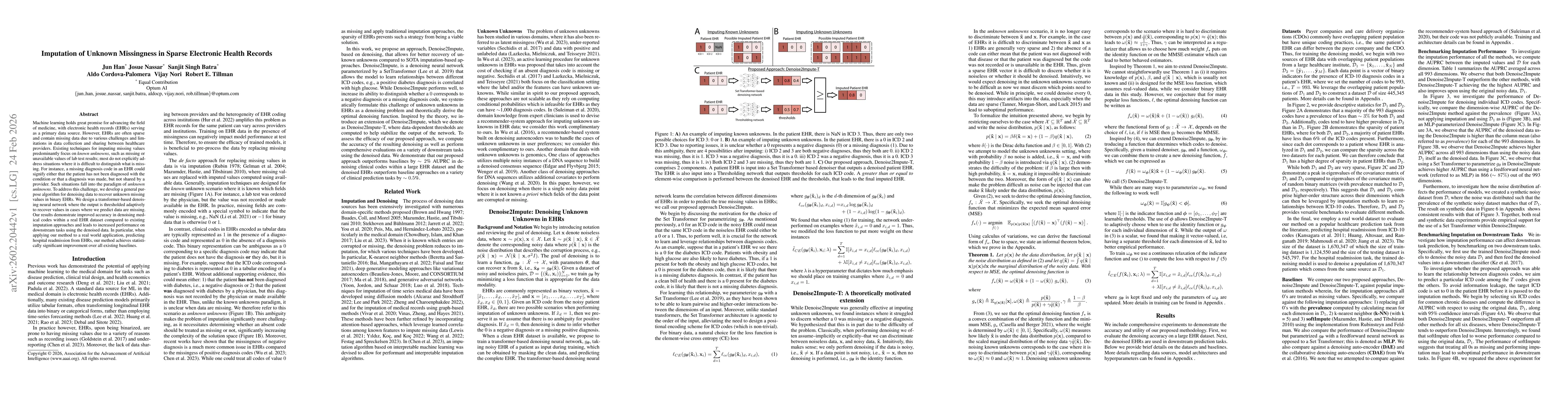 Thumbnail for Imputation of Unknown Missingness in Sparse Electronic Health Records