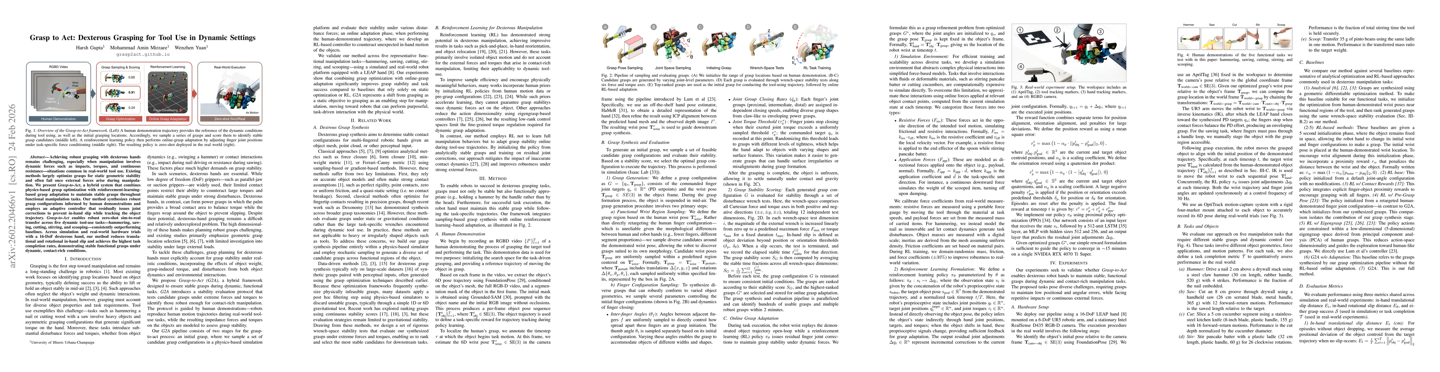 Thumbnail for Grasp to Act: Dexterous Grasping for Tool Use in Dynamic Settings