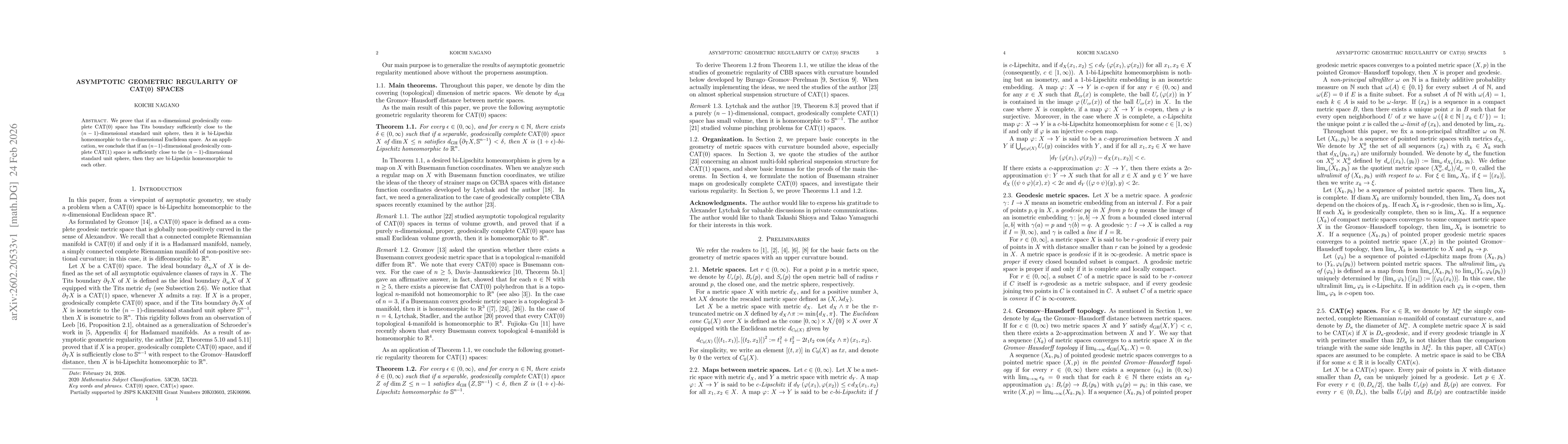 Thumbnail for Asymptotic geometric regularity of CAT(0) spaces