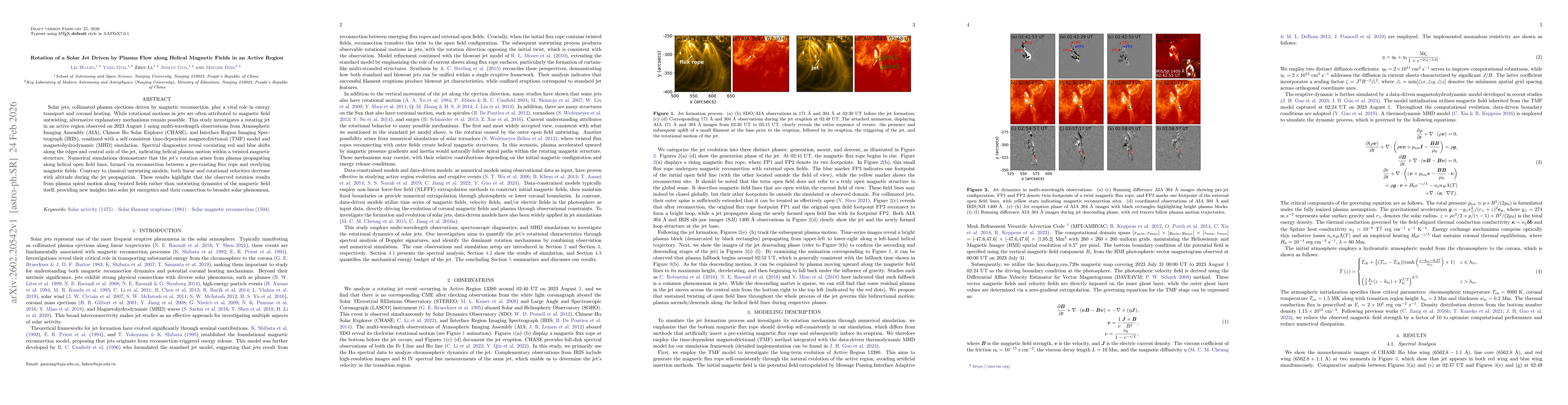 Thumbnail for Rotation of a Solar Jet Driven by Plasma Flow along Helical Magnetic Fields in an Active Region