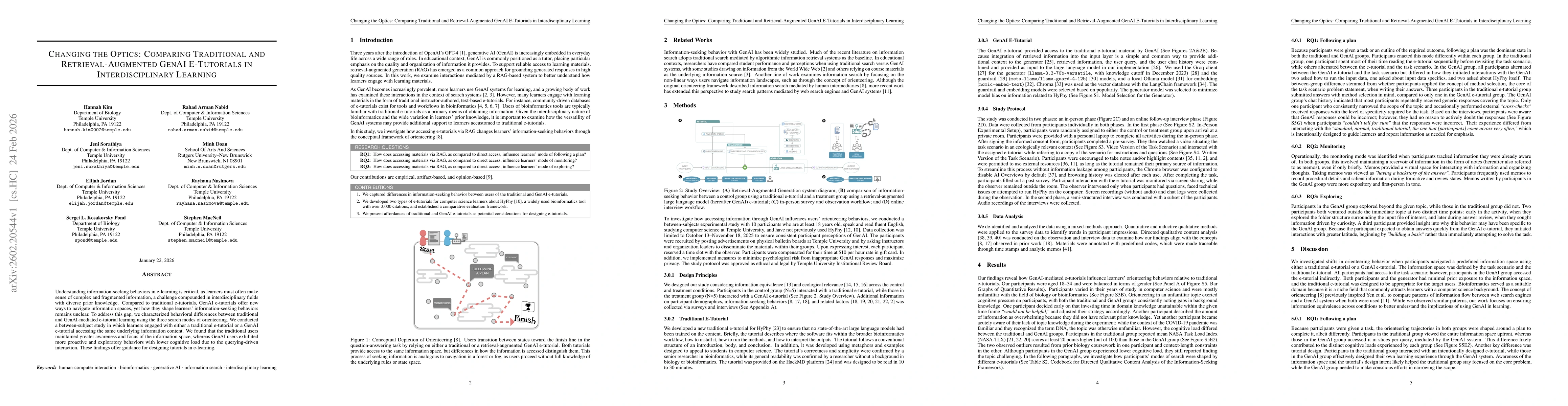 Thumbnail for Changing the Optics: Comparing Traditional and Retrieval-Augmented GenAI E-Tutorials in Interdisciplinary Learning
