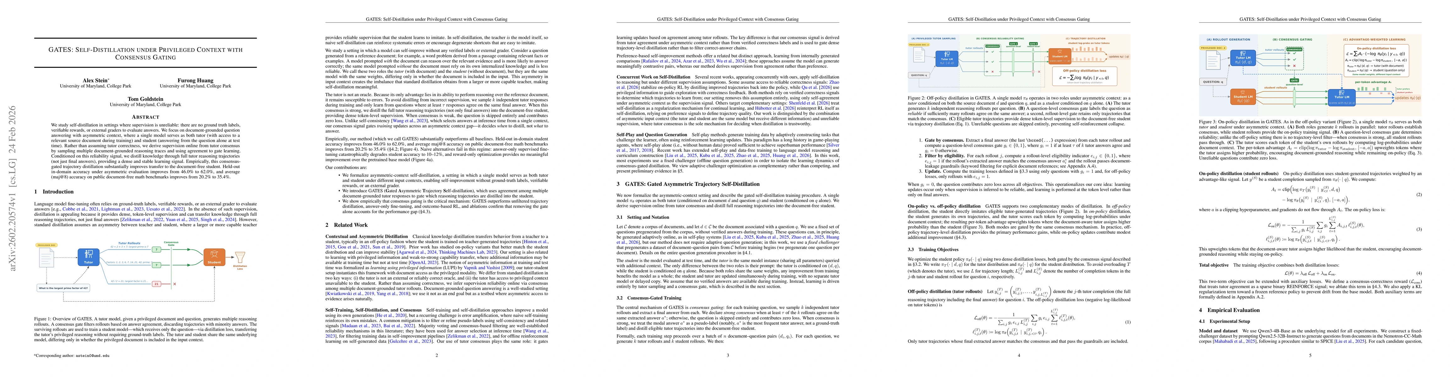 Thumbnail for GATES: Self-Distillation under Privileged Context with Consensus Gating