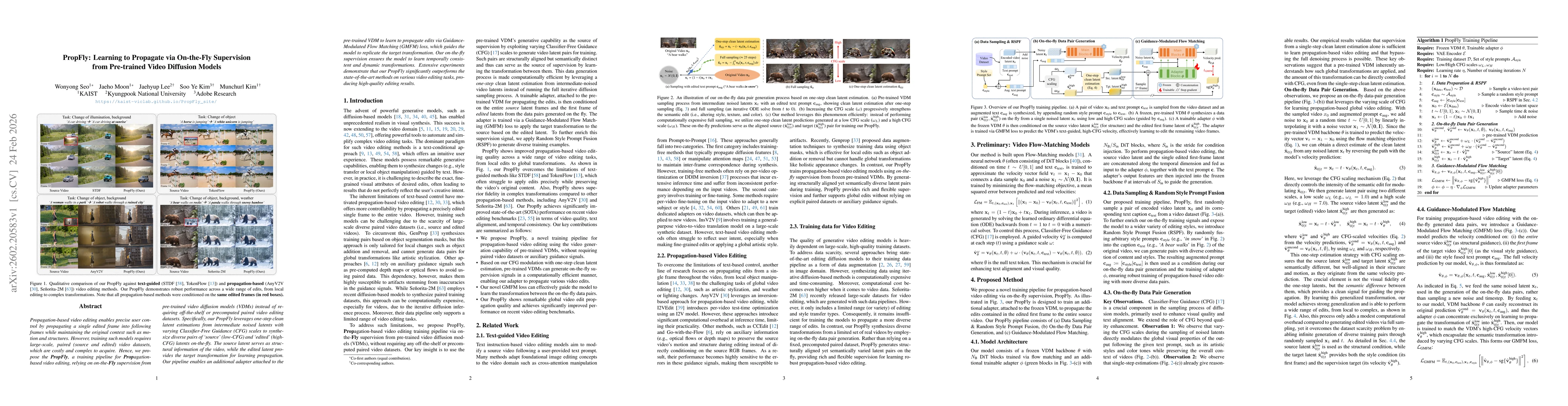 Thumbnail for PropFly: Learning to Propagate via On-the-Fly Supervision from Pre-trained Video Diffusion Models