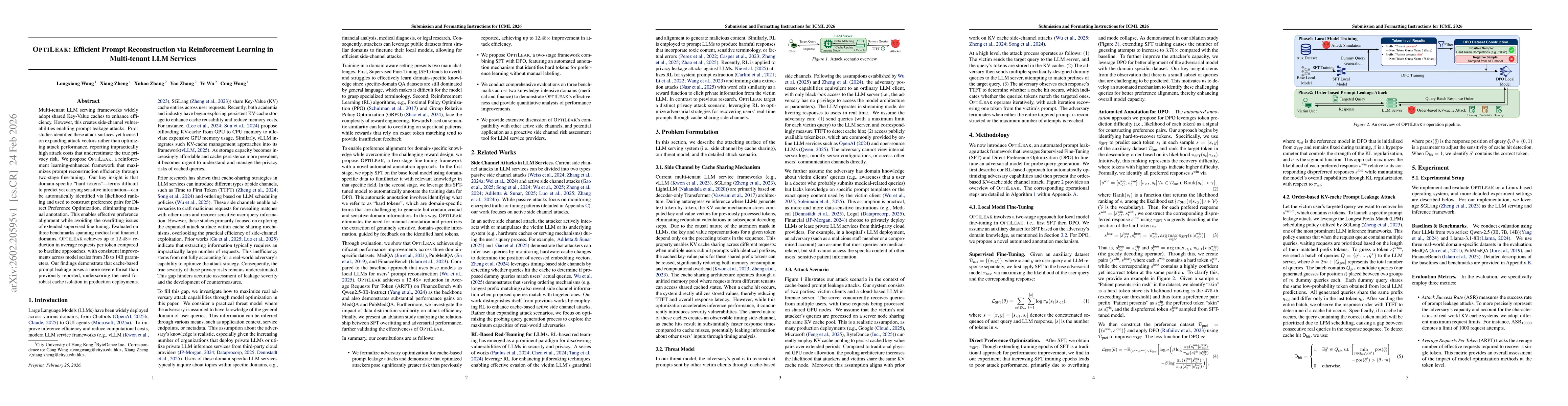 Thumbnail for OptiLeak: Efficient Prompt Reconstruction via Reinforcement Learning in Multi-tenant LLM Services