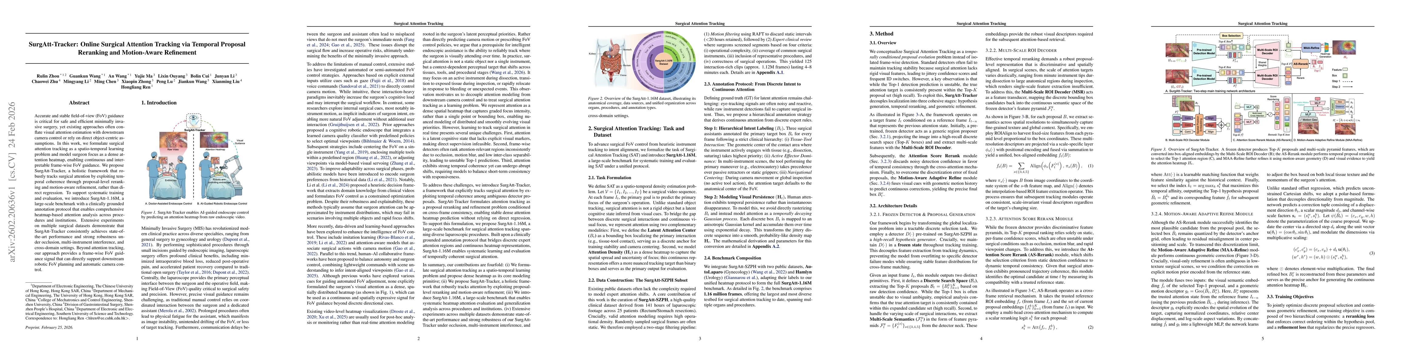 Thumbnail for SurgAtt-Tracker: Online Surgical Attention Tracking via Temporal Proposal Reranking and Motion-Aware Refinement