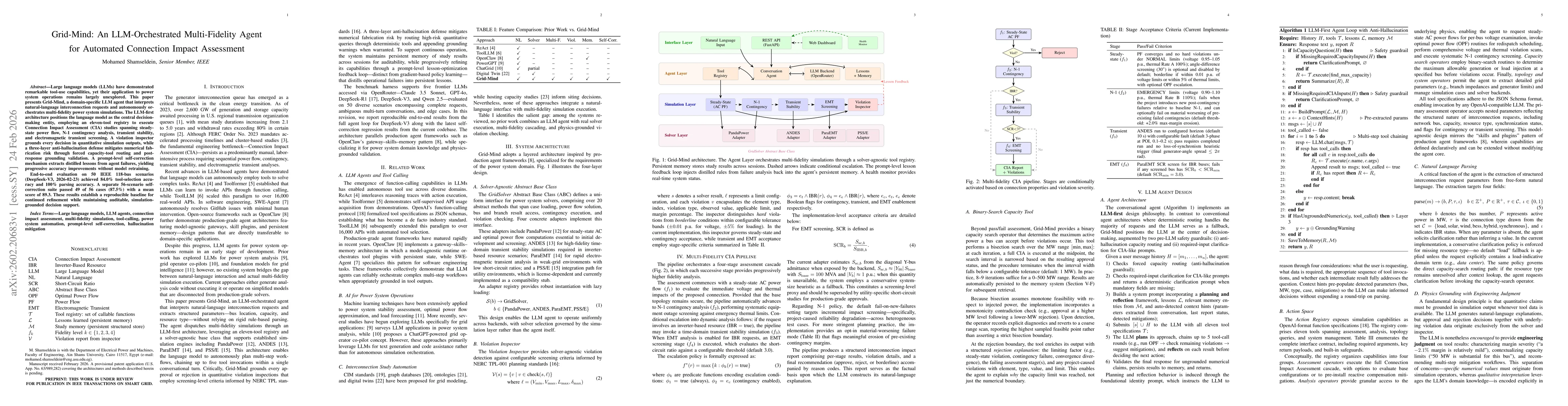 Thumbnail for Grid-Mind: An LLM-Orchestrated Multi-Fidelity Agent for Automated Connection Impact Assessment