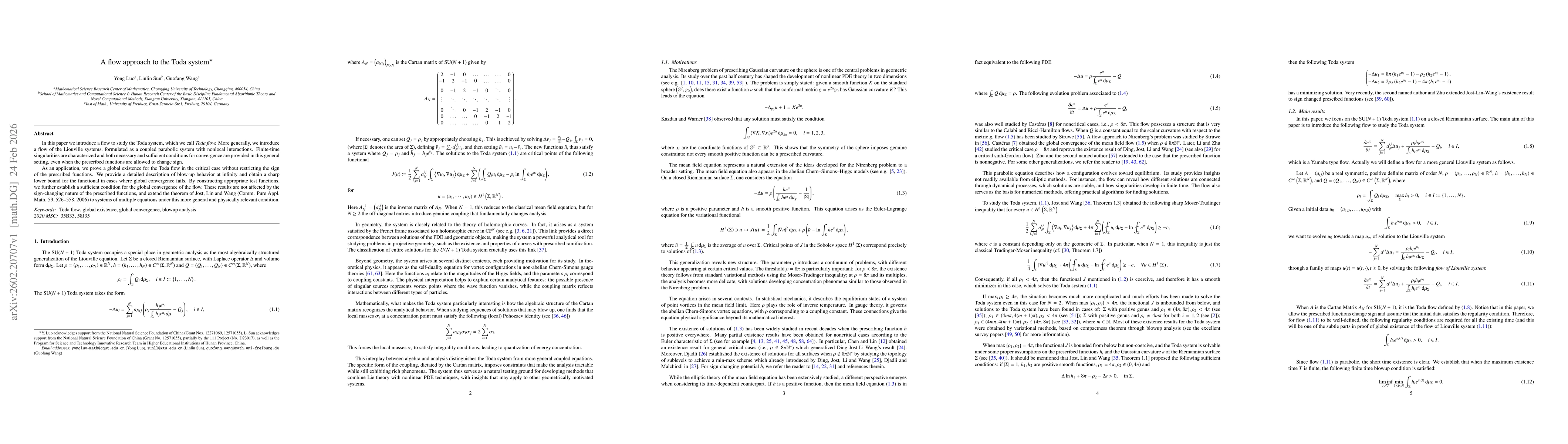 Thumbnail for A flow approach to the Toda system