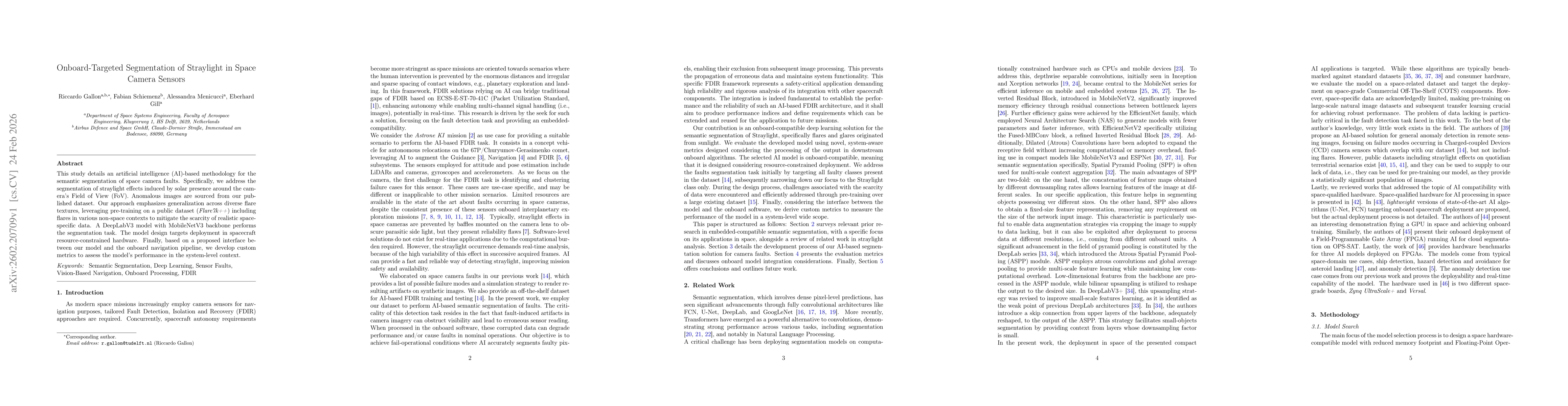 Thumbnail for Onboard-Targeted Segmentation of Straylight in Space Camera Sensors