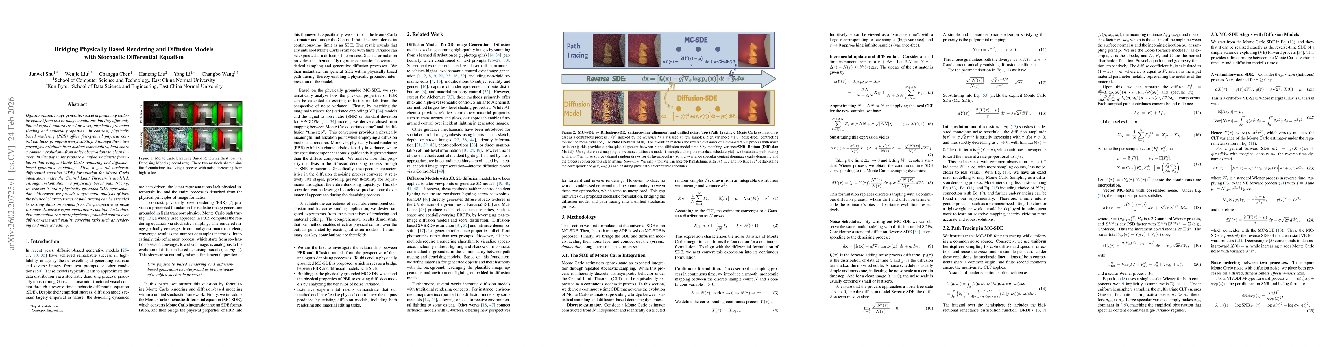 Thumbnail for Bridging Physically Based Rendering and Diffusion Models with Stochastic Differential Equation