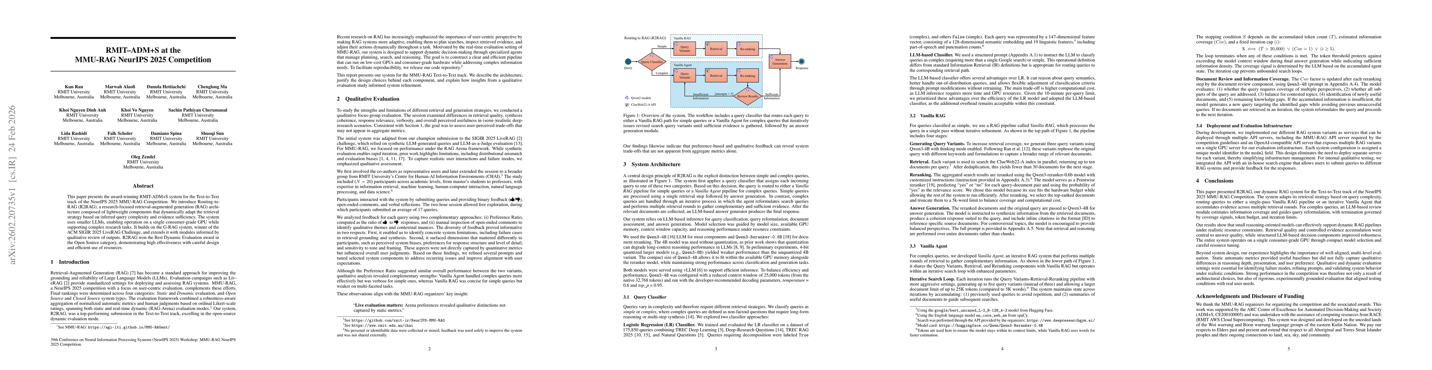 Thumbnail for RMIT-ADM+S at the MMU-RAG NeurIPS 2025 Competition