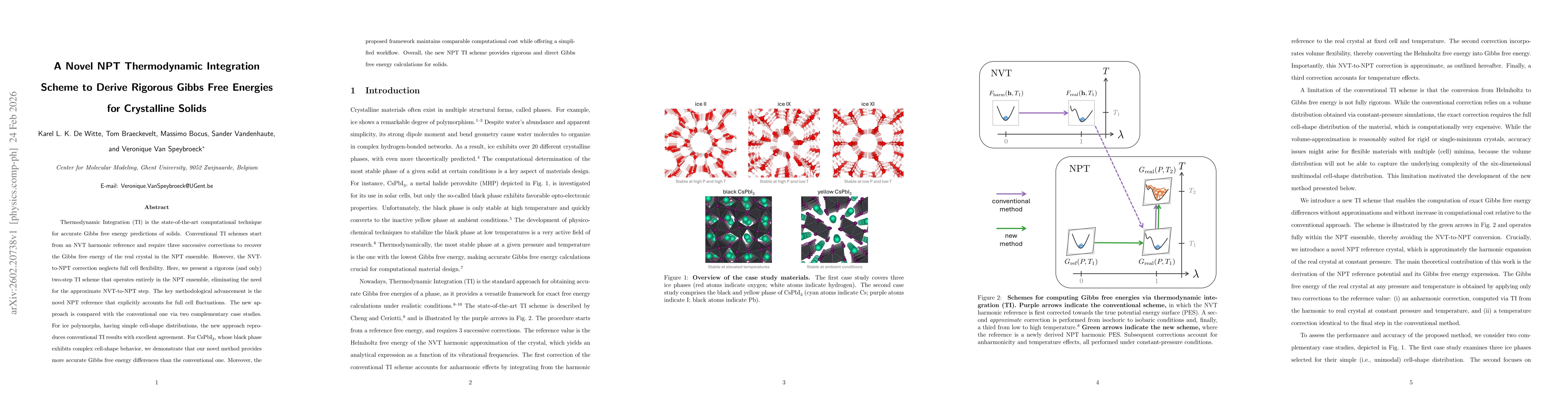 Thumbnail for A Novel NPT Thermodynamic Integration Scheme to Derive Rigorous Gibbs Free Energies for Crystalline Solids