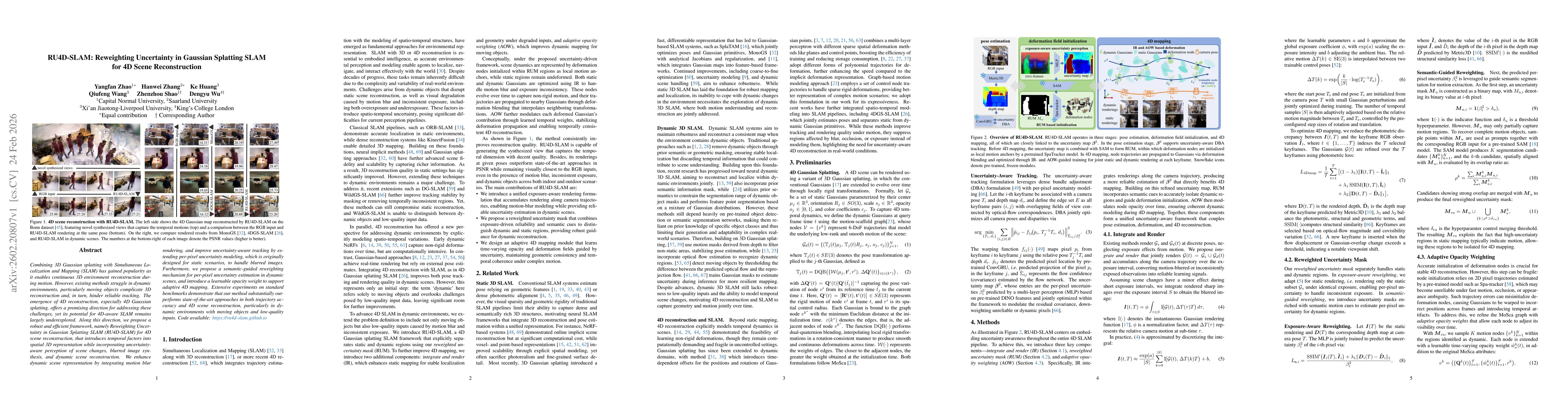 Thumbnail for RU4D-SLAM: Reweighting Uncertainty in Gaussian Splatting SLAM for 4D Scene Reconstruction