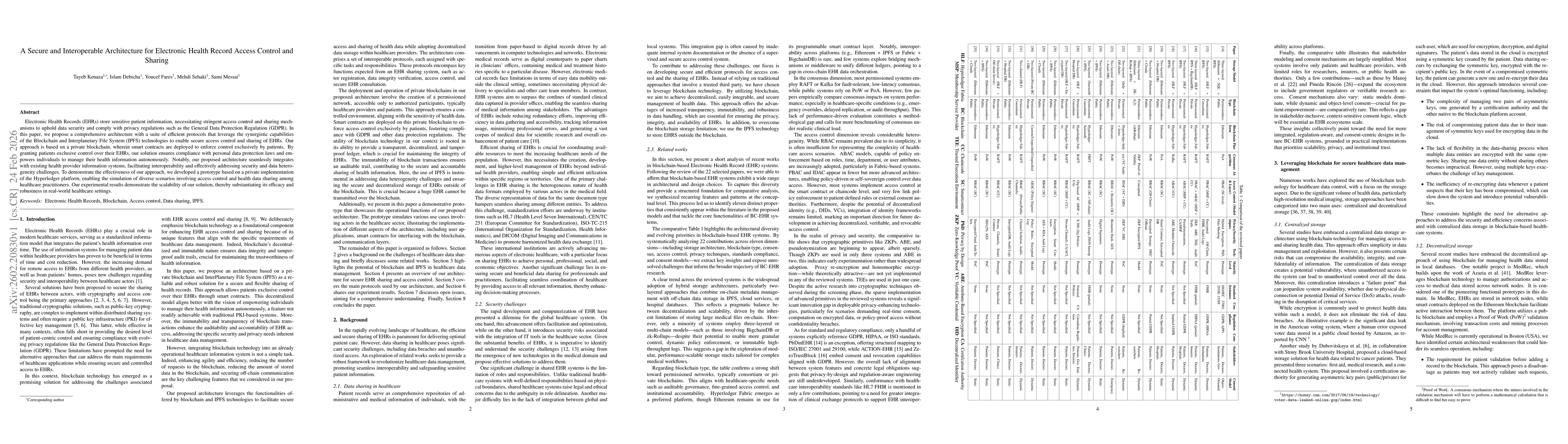 Thumbnail for A Secure and Interoperable Architecture for Electronic Health Record Access Control and Sharing