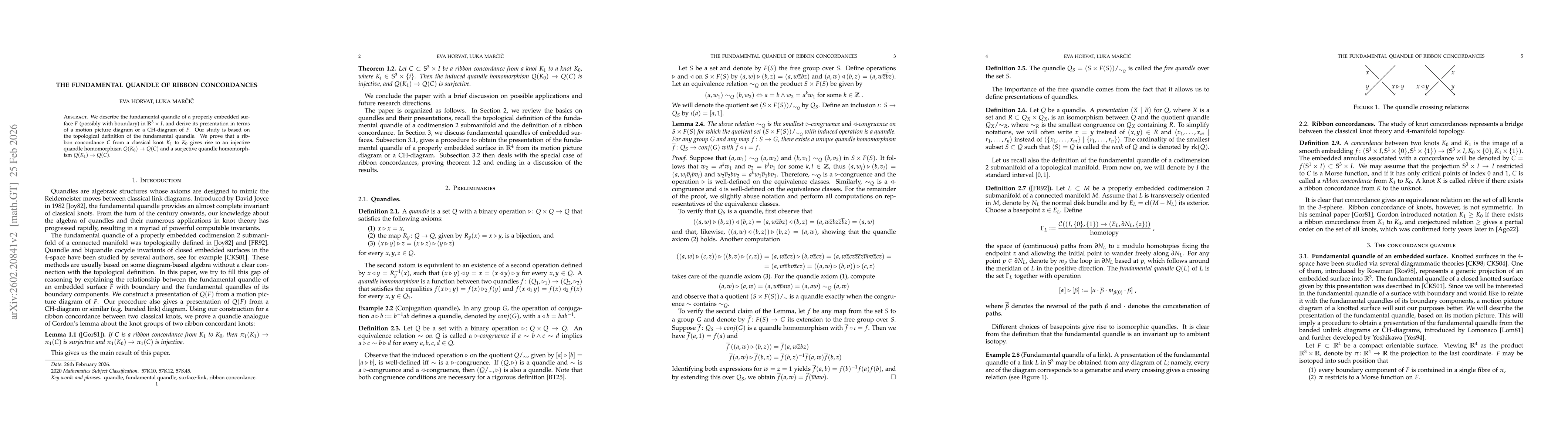 Thumbnail for The fundamental quandle of ribbon concordances