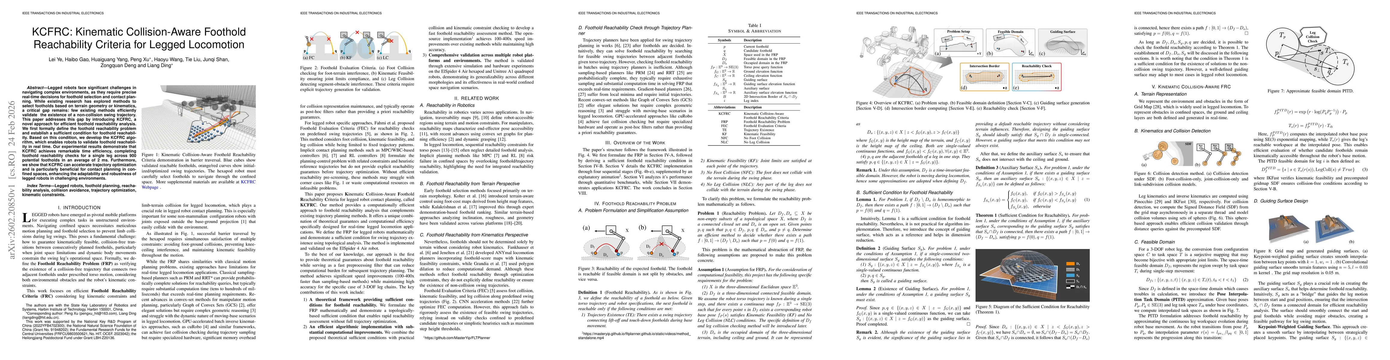 Thumbnail for KCFRC: Kinematic Collision-Aware Foothold Reachability Criteria for Legged Locomotion