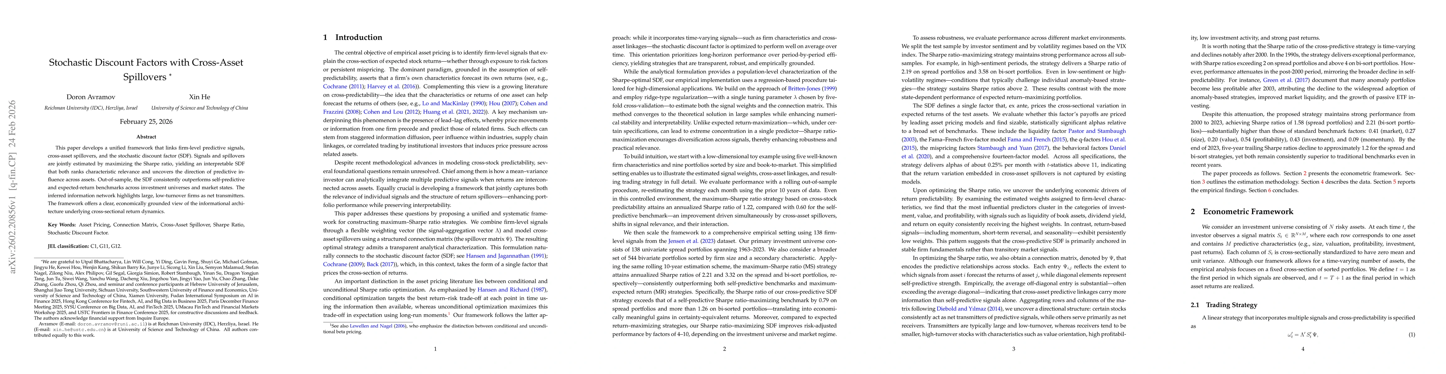 Thumbnail for Stochastic Discount Factors with Cross-Asset Spillovers