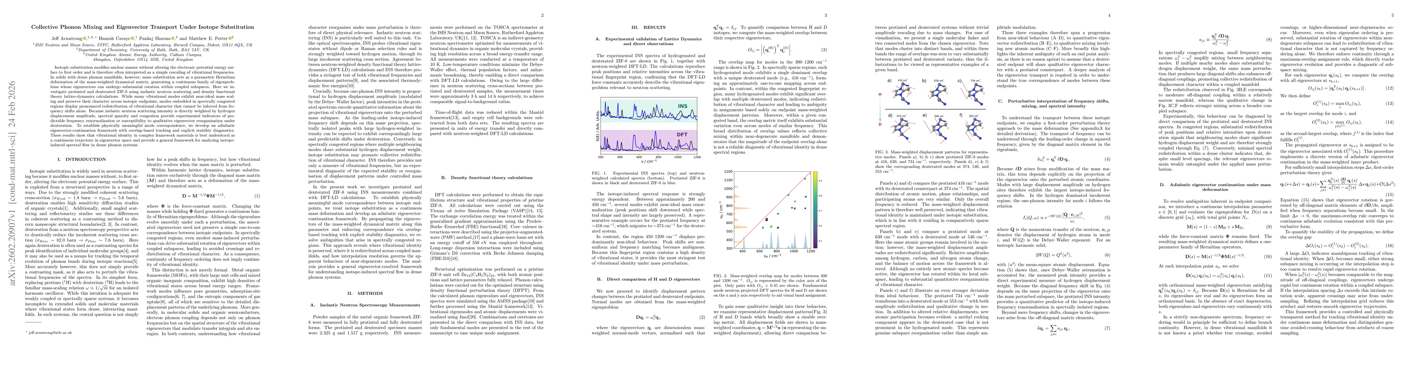 Thumbnail for Collective Phonon Mixing and Eigenvector Transport Under Isotope Substitution