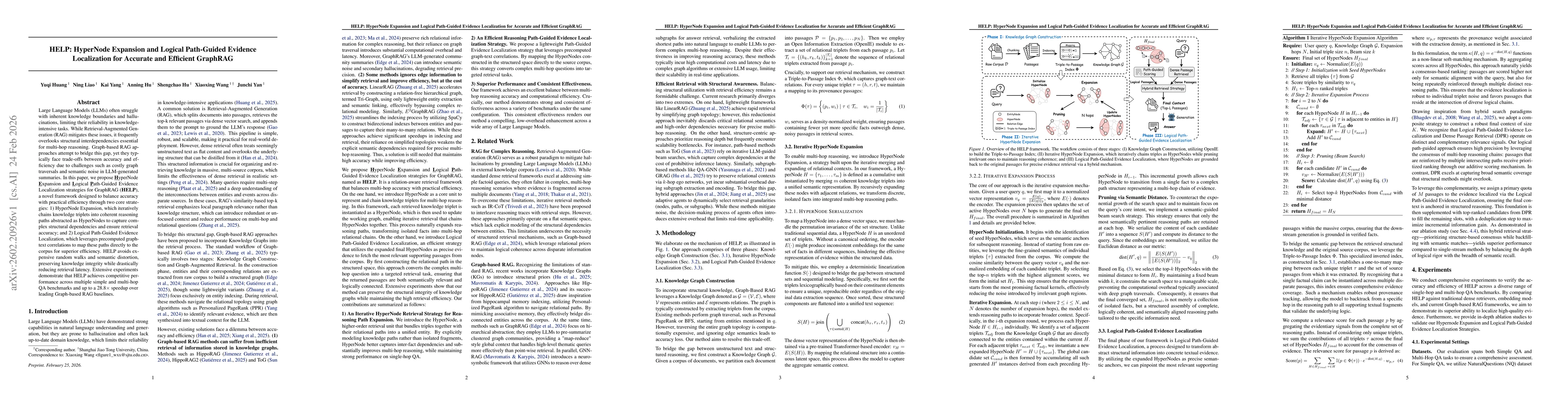 Thumbnail for HELP: HyperNode Expansion and Logical Path-Guided Evidence Localization for Accurate and Efficient GraphRAG