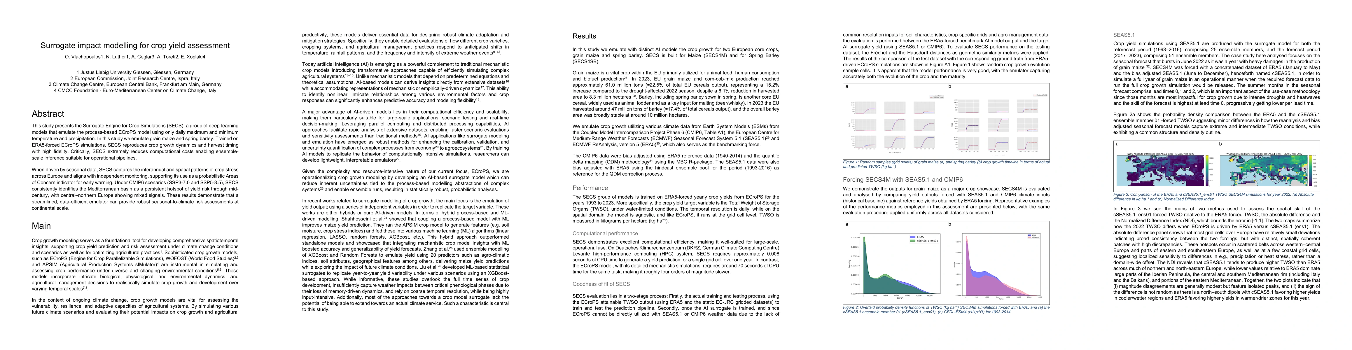 Thumbnail for Surrogate impact modelling for crop yield assessment