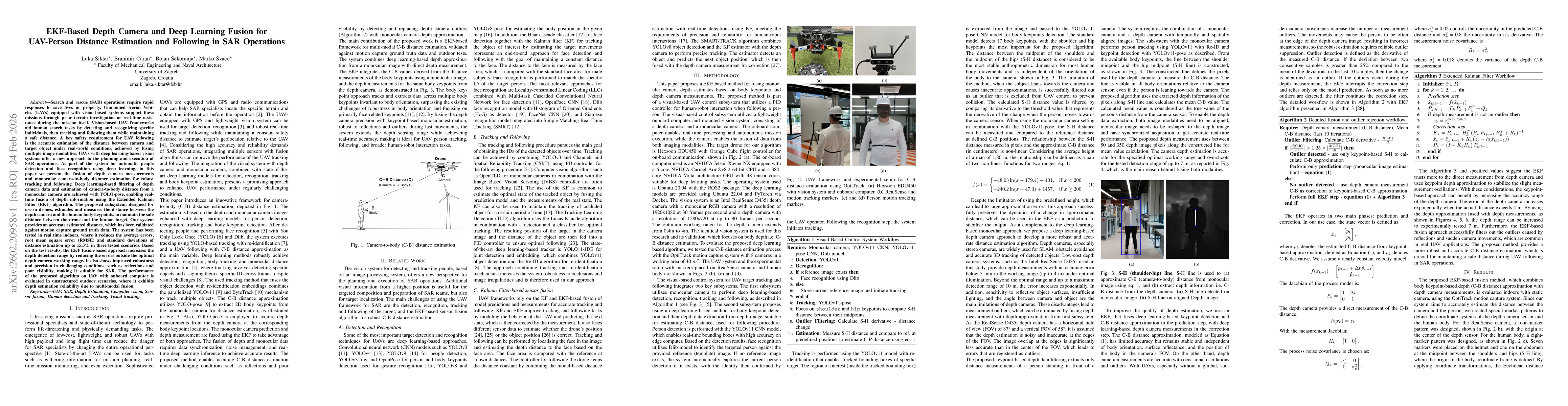 Thumbnail for EKF-Based Depth Camera and Deep Learning Fusion for UAV-Person Distance Estimation and Following in SAR Operations