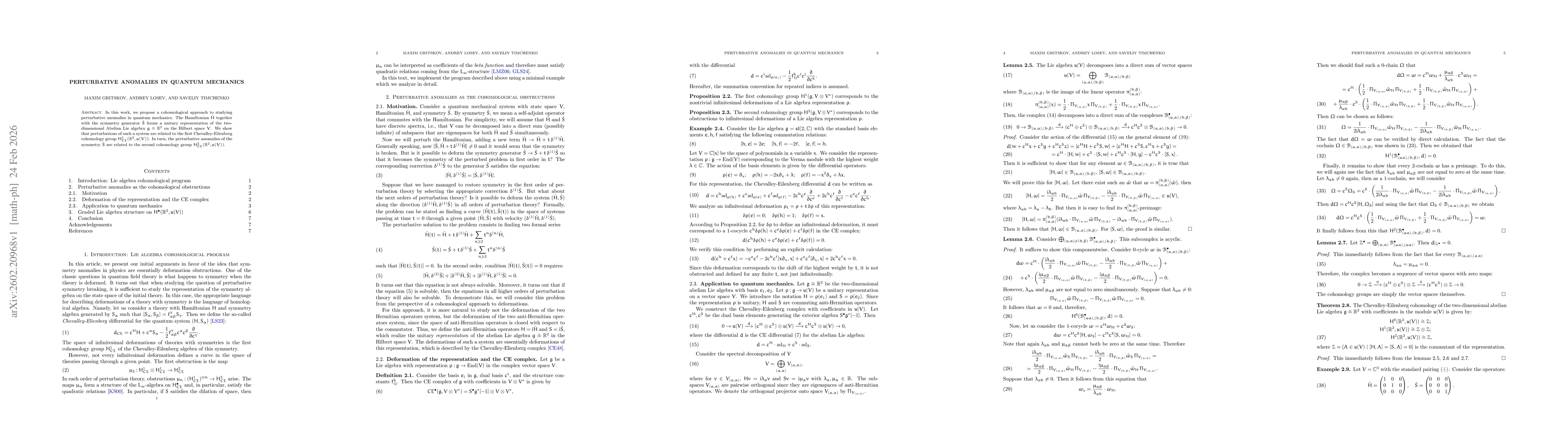Thumbnail for Perturbative anomalies in quantum mechanics