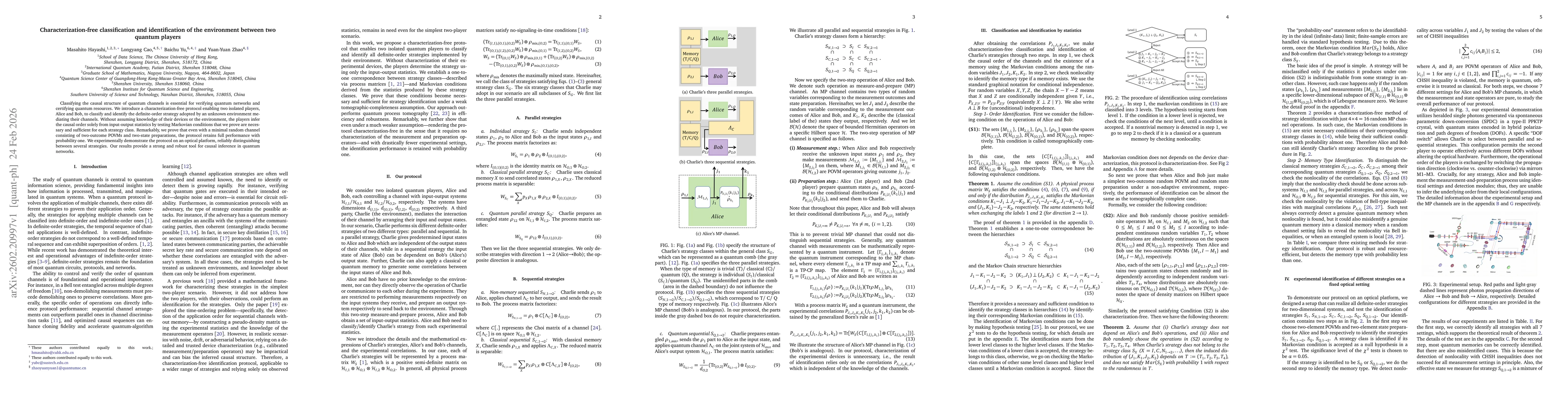Thumbnail for Characterization-free classification and identification of the environment between two quantum players