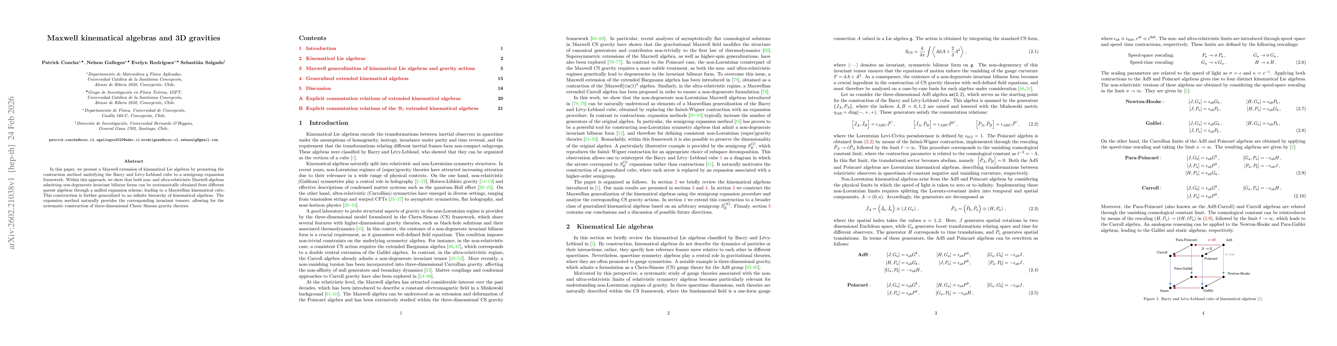 Thumbnail for Maxwell kinematical algebras and 3D gravities