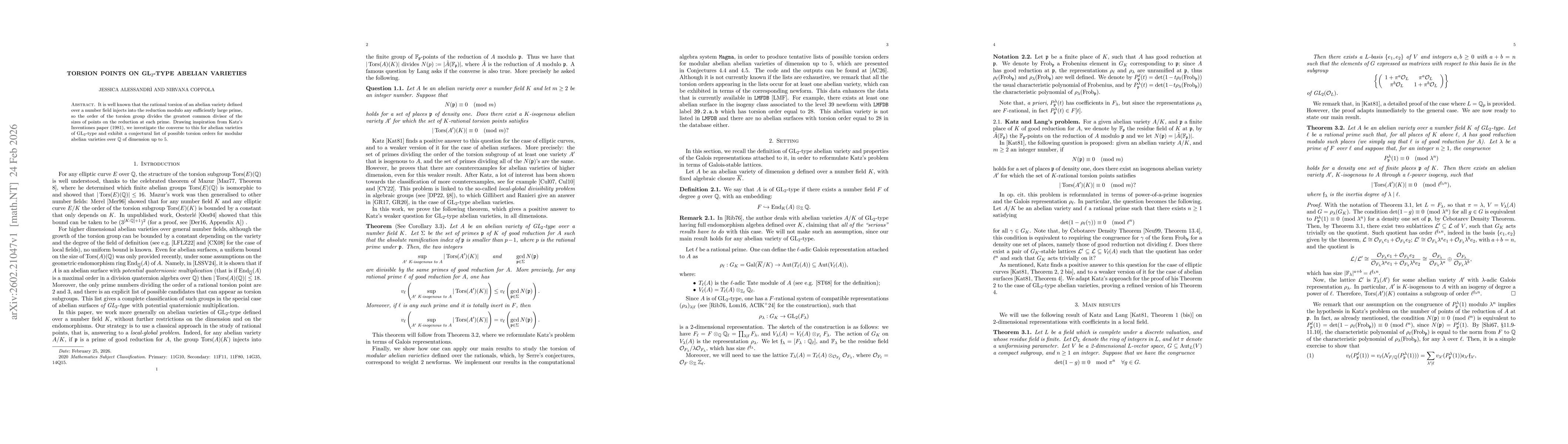 Thumbnail for Torsion points on $\rm{GL}_2$-type abelian varieties