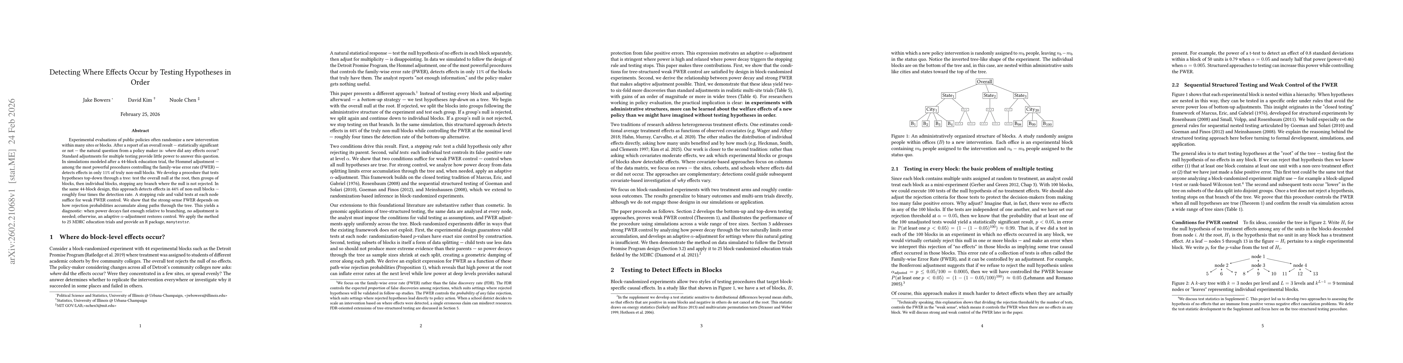 Thumbnail for Detecting Where Effects Occur by Testing Hypotheses in Order