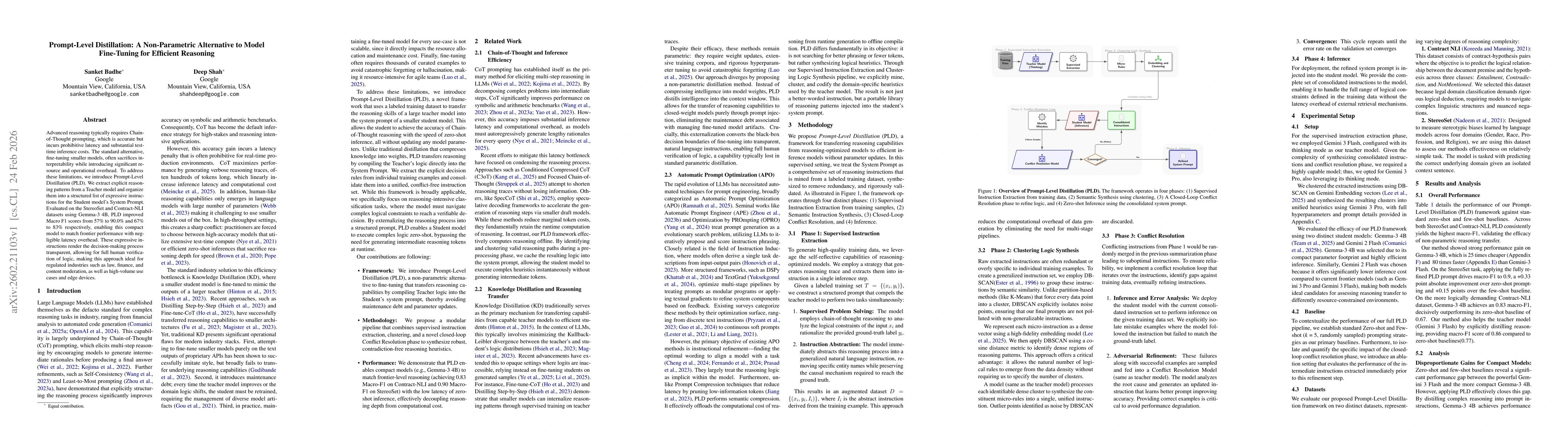 Thumbnail for Prompt-Level Distillation: A Non-Parametric Alternative to Model Fine-Tuning for Efficient Reasoning