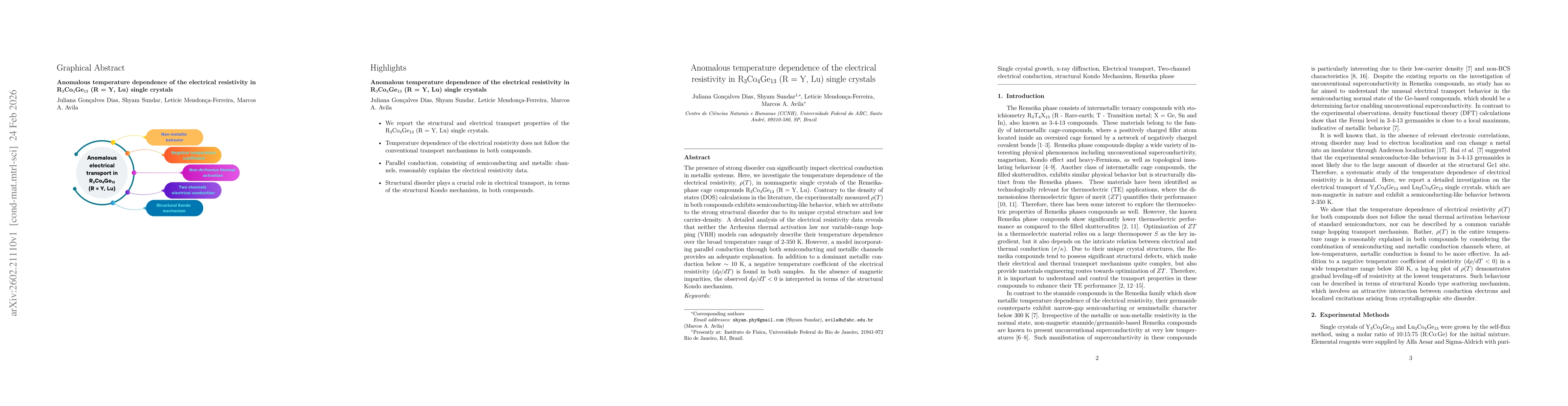Thumbnail for Anomalous temperature dependence of the electrical resistivity in R$_3$Co$_4$Ge$_{13}$ (R = Y, Lu) single crystals