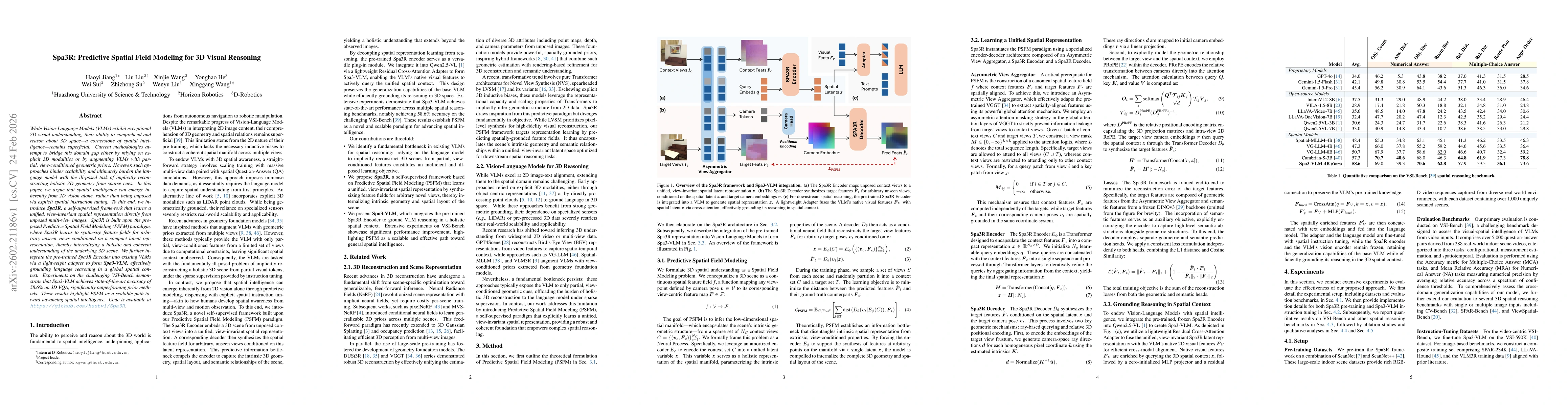 Thumbnail for Spa3R: Predictive Spatial Field Modeling for 3D Visual Reasoning